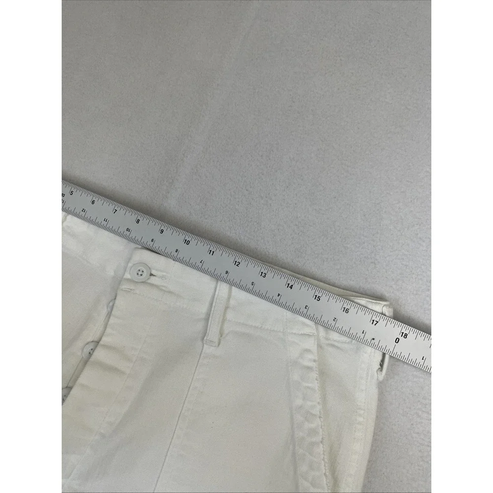 Mother Patch Pocket Private Ankle Fray Jeans White 33 1218-753 Fairest Of Them